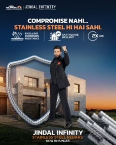Jindal Infinity Stainless Steel Rebars Now Available in Punjab